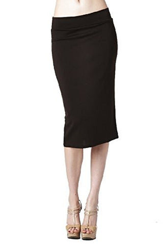 Azules Women's Below the Knee Pencil Skirt - Made in USA