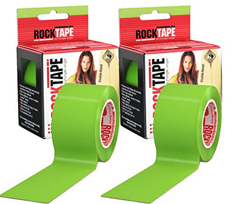 RockTape Kinesiology Tape for Athletes - 2-Roll Gift Pack, H2O Lime Green