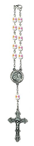 Auto Rosary - “Traveler’s Rosary” Crystal Aurora
Borealis Beads