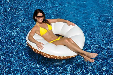 NEW Swimline 90641 Swimming Pool Fun Inflatable Everything Bagel Float Raft Toy