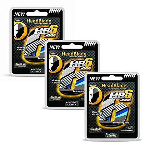 HB6 - HeadBlade Six Blade Replace Kit, 3 Packs of 4-Pack