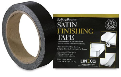 Black Satin Cloth Tape, 1" X 36'