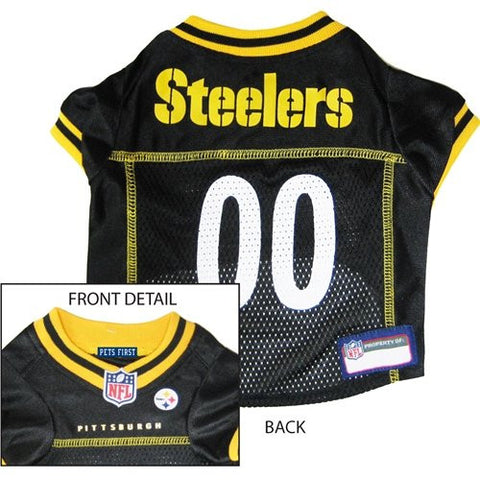 Pittsburgh Steelers - NFL Dog Jerseys, black w/ yellow trim, medium