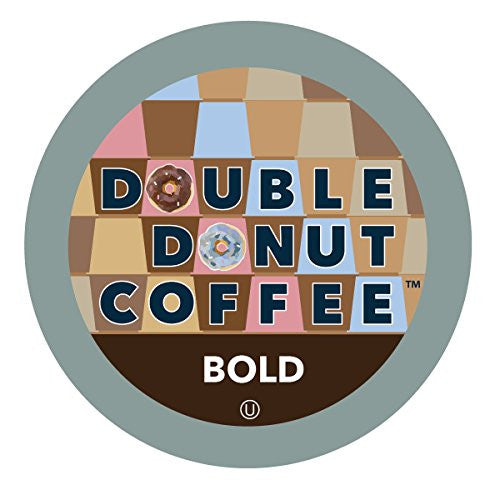 Double Donut Coffee Single Serve Cups for Keurig K-Cup Brewer, Bold Blend, 12 Count