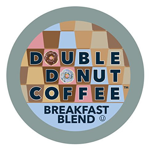Double Donut Coffee Single Serve Cups for Keurig K-Cup Brewer, Breakfast Blend, 12 Count