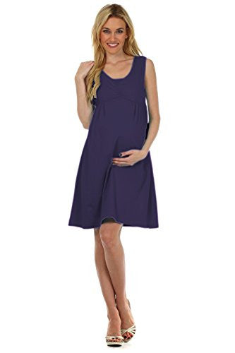 Jaclyn Nursing Lounge Dress - Navy, Medium