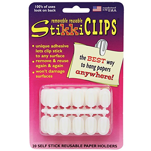 Stikki Works White Clips 20 per Pack Teacher Classroom Aid