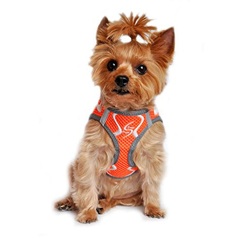 American River Neon Sport Dog Harnesses - Iridescent Orange Small