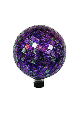 Mosaic Gazing Globe Embossed Tile Pattern - Purple/Green