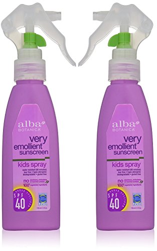 Alba Botanica Very Emollient Sunscreen Kids Spray SPF 40, 4 oz