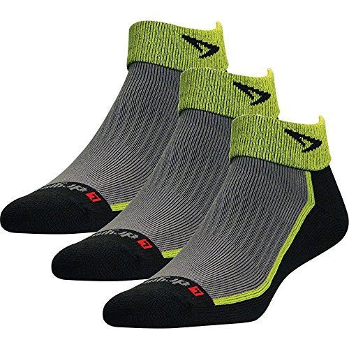 Drymax - Specialty, Trail Run 1/4 Crew/Turndown - Lime Green/Black, L