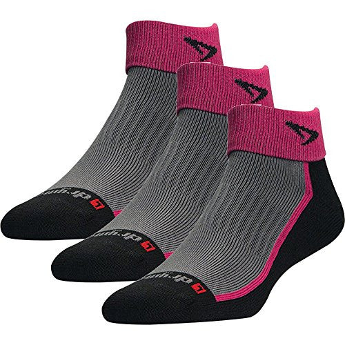 Drymax - Specialty Run & Trail Run Socks, Trail Run 1/4 Crew/Turndown - October Pink/Black, L
