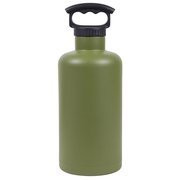 Double Wall Stainless Steel Water Bottle - 64 oz Tank Growler, Olive Green