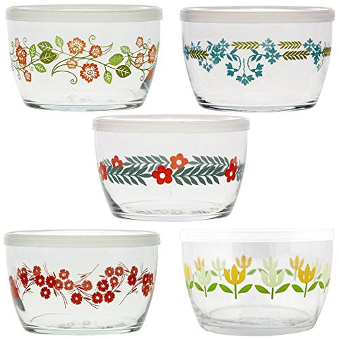 Gift Set of 5 Storage Bowls - 4-3/8 in x 2-1/2 in - 16 oz