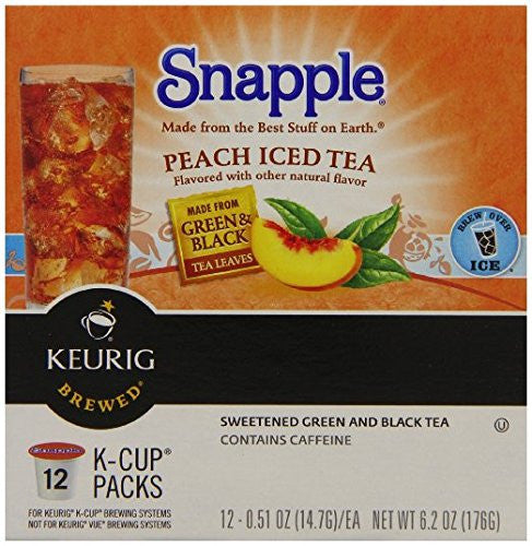 Snapple: Peach Iced Tea - 12-Count K-Cup