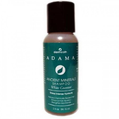 Adama Minerals White Coconut Shampoo Zion Health 2 oz Liquid