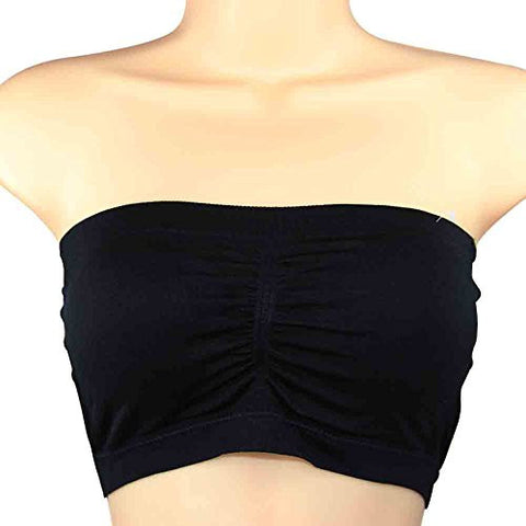 Strapless Seamless Bandeau Top - Black, One Size