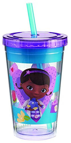 Disney Doc McStuffins 12 oz. Acrylic Travel Cup, 3.5 x 3.5 x 5.5" h