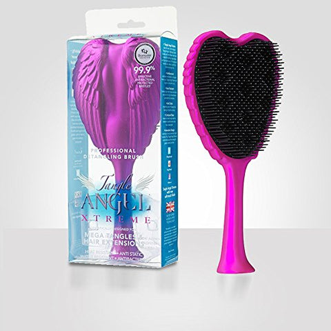 Tangle Angel Xtreme Hair Brush - Fuchsia/ Black Bristles