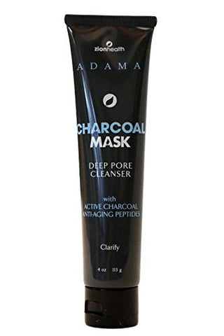 Zion Health Charcoal Mask - Intense Purifying Mask with volcanic clay-4oz
