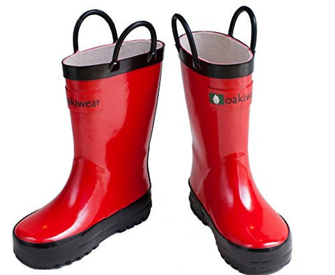 Rubber Rain Boots - Red 7T