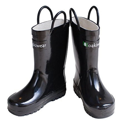 Rubber Rain Boots - Black 8T