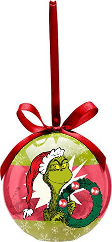 Dr. Seuss "Merry Grinchmas" LED Ball Ornament, 3" x 3" x 2.25"