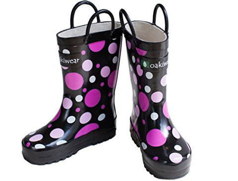 Rubber Rain Boots - Polka Dots 5T