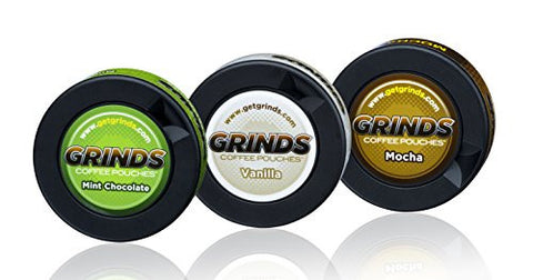 Mint/Mocha/Vanilla 3 Cans - Grinds Coffee Pouches - Coffee Chew