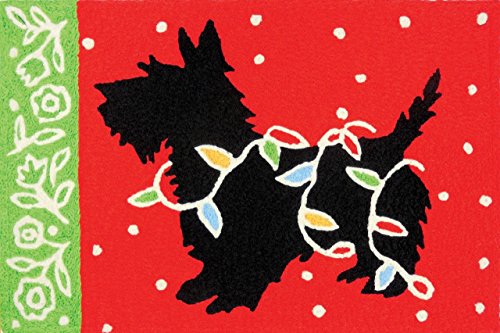 Scottie In Christmas Lights, Jellybean Rug 21" x 33"