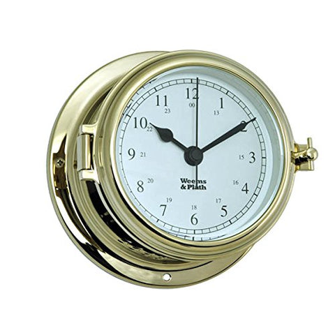 Endurance II 115 Quartz Ship's Bell Clock, Dial: 4", Overall Diameter: 6", Depth: 3.125"