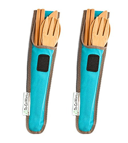 To-Go Ware Bamboo RePEaT Utensil Set Agave (Teal)