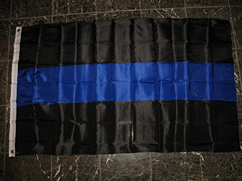 3x5 Police Blue Line Flag Law Enforcement Flag 3'x5' Banner Brass with Grommets