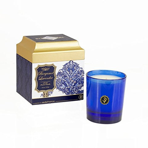 Bergamot Lavender Bleu et Blanc Boxed Candle, 6 oz.