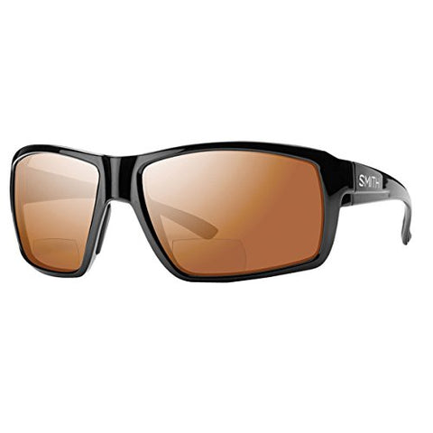 Colson Bifocal Sunglasses, Carbonic Polarized Copper Mirror 2.00 Lens, Black Frame