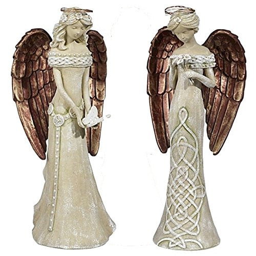 Angel Figurine - Angel Holding Flowers