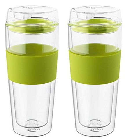 Glass Tumbler- Green 16oz