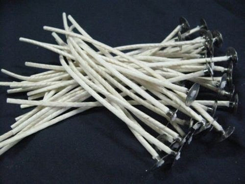 Details About ECO 10 Cotton Core Pretabbed Wicks 6" Length Great in Soy Candles 50 PCS