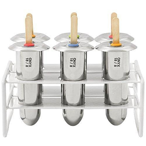 Onyx 18/8 Stainless Steel Popsicle Mold, Set of 6 New