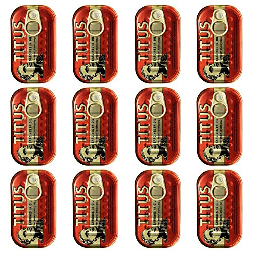 TITUS Sardines in Vegetable Oil  4.3oz