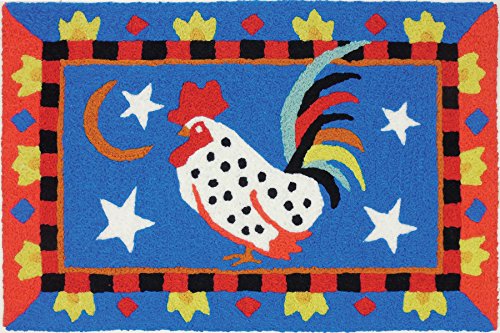 Rooster & Stars, Jellybean Rug 21" x 33"