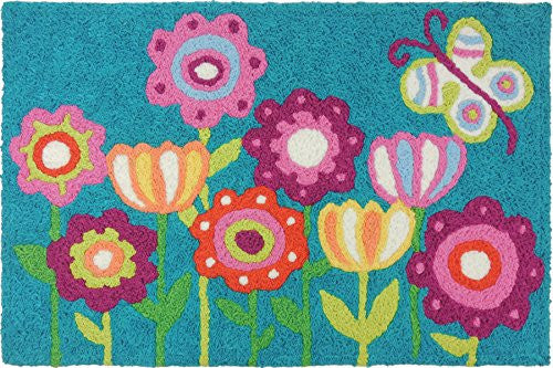 Be Happy Garden, Jellybean Rug 21" x 33"