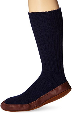 Sock Slipper, Cobalt Ragg Wool, XL