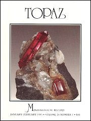 Mineralogical Record Magazine "Topaz" : Janurary - February Vol. 26 No. 1