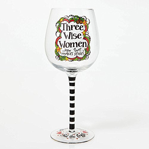 Enesco Suzy Party Glass Three Wise Women