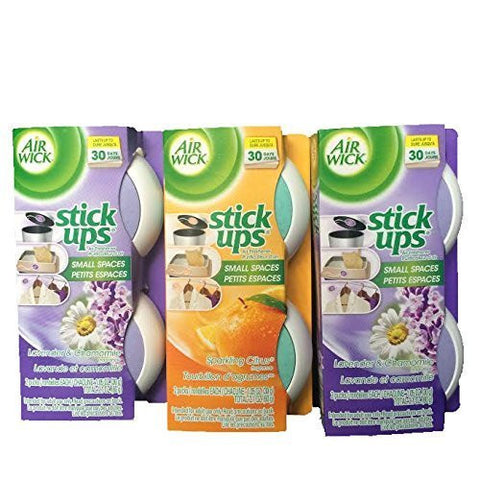 2 Air Wick Stick Ups Lavender & Chamomile, 2ct and 1 Air Wick Stick Ups Sparkling Citrus, 2ct