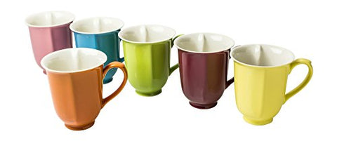 Inside Out Heart Collection Mug 12 oz (Set of 6) - Assorted/Gold