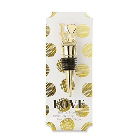 Kate Aspen Love Gold Bottle Stopper