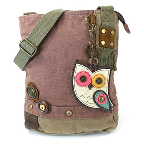 Chala Handbag Patch Crossbody - Mauve (2016 Bird Series) (Color Owl)