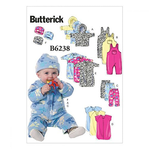 Butterick - Infants' Hooded Jacket, Overalls, Pants, Bunting and Hat, NB-S-M-L-XL
